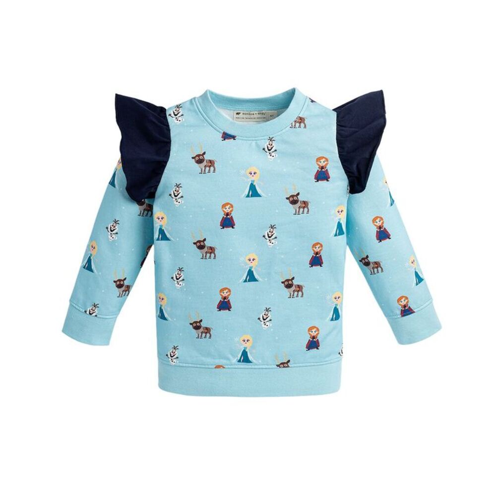 Monica + Andy Girls  Double Ruffle Sweatshirt